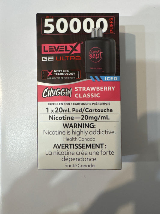 Flavour Beast G2 Ultra Level X POD Strawberry Classic Iced ONT