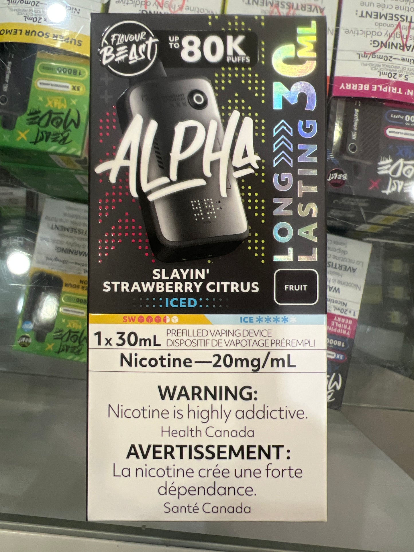 Flavour Beast Disposable Alpha 80K Slayin’ Strawberry  Citrus Iced