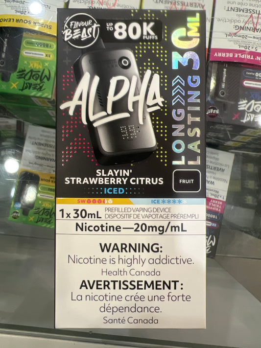 Flavour Beast Disposable Alpha 80K Slayin’ Strawberry  Citrus Iced