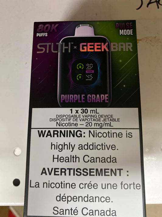 STLTH x GEEK BAR 80K Purple Grape Ice Disposable Vape Canada