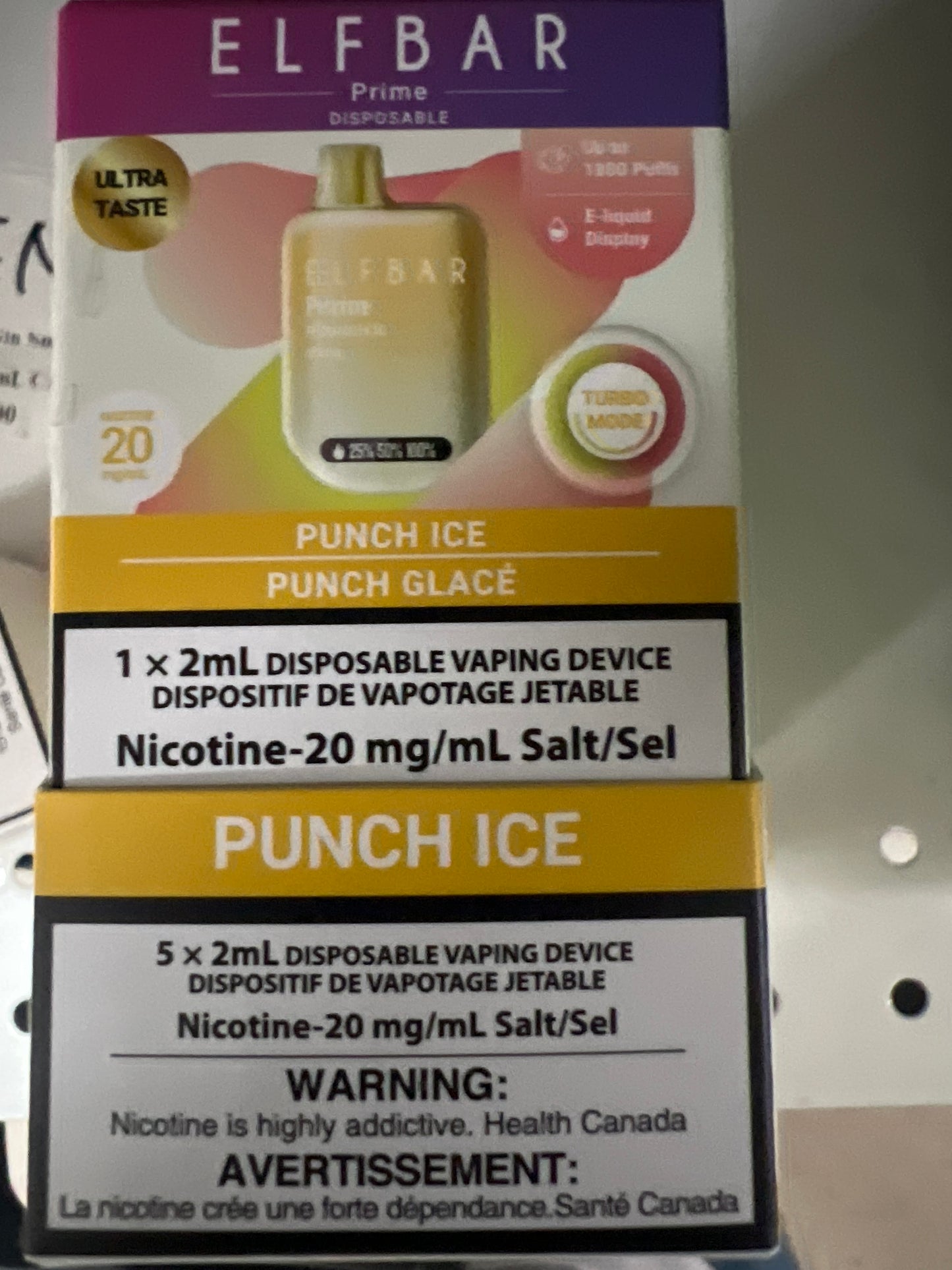 ELF BAR Disposable Prime 1800 Punch Ice ONT