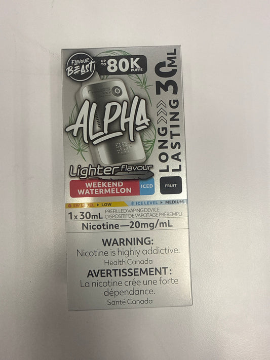 Flavour Beast Disposable Alpha 80K lighter flavour Weekend Watermelon Iced