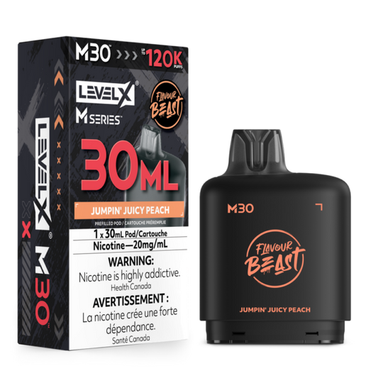Level X Flavour Beast M Series Pod 30ml – Jumpin' Juicy Peach