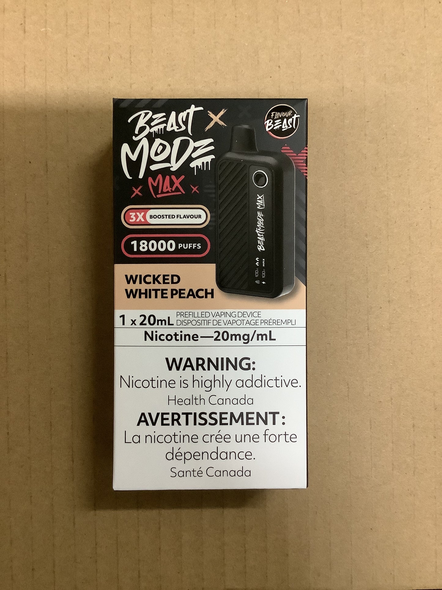 Flavour Beast Disposable Mode Max 18000 Wicked White Peach ONT