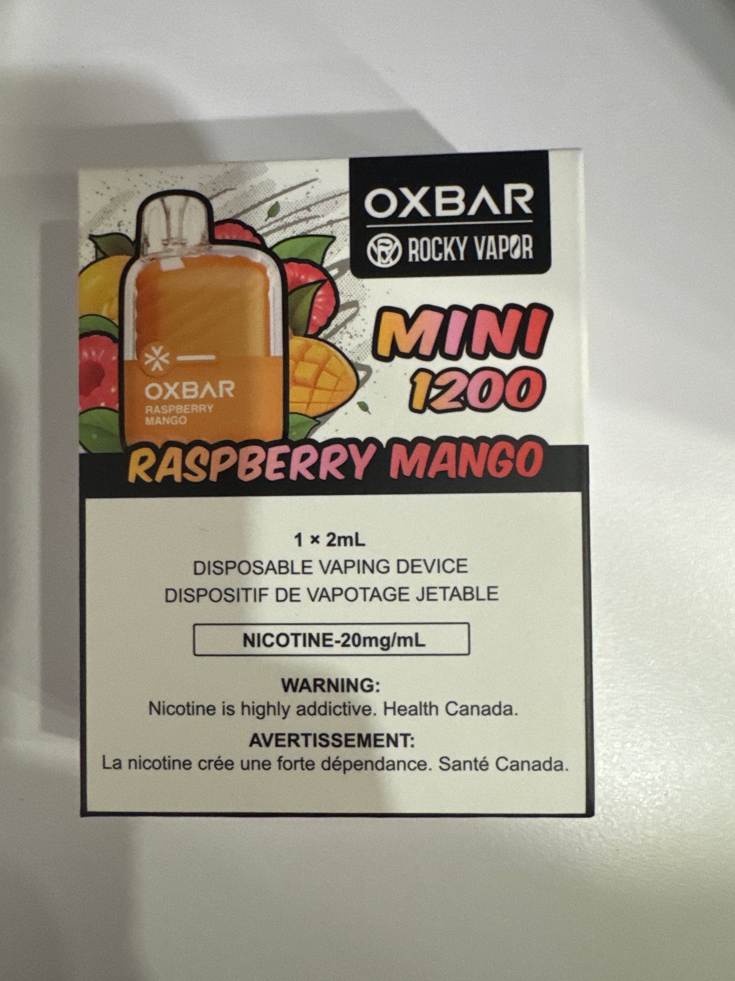 OXBAR MINI 1200 Disposable Raspberry Mango ONT