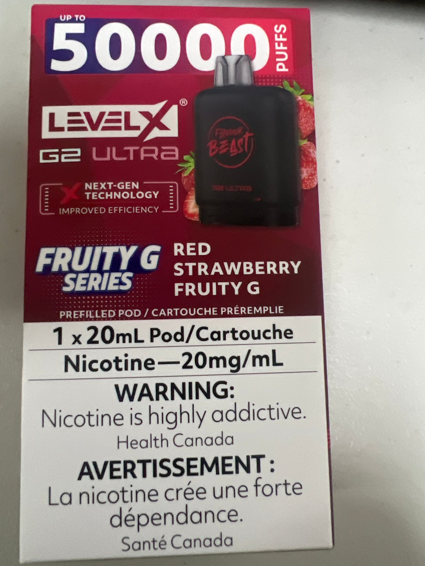 Flavour Beast G2 Ultra Level X PODS Fruity G Red Strawberry