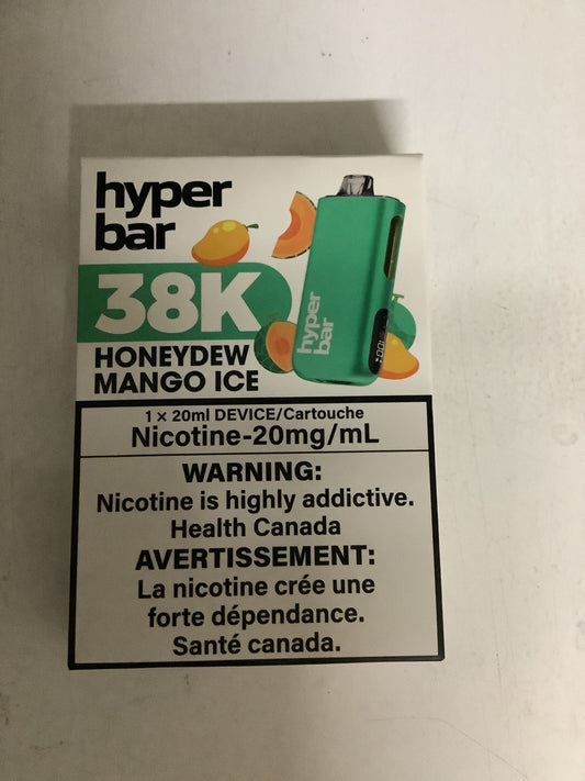 Hyper Bar 38K Disposable Honeydew Mango Ice ONT