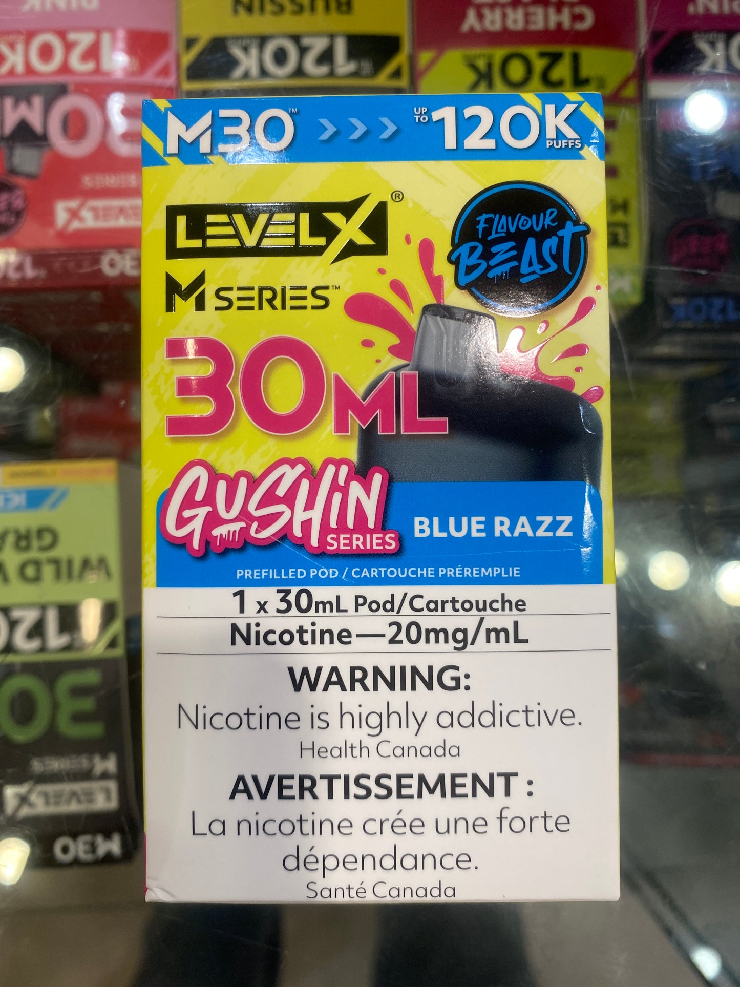 Level X Flavour Beast M Series Pod 30ml Gushin Blue Razz