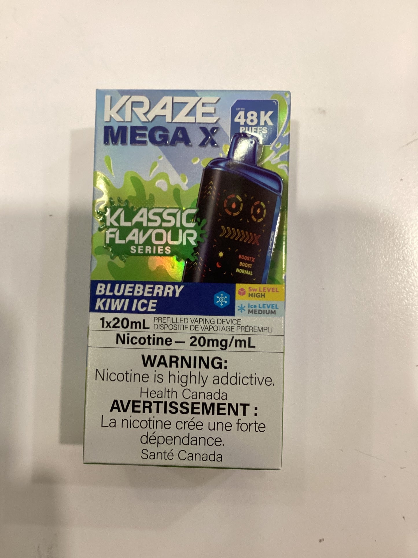 Kraze Mega X 48K Disposable Blueberry Kiwi Ice