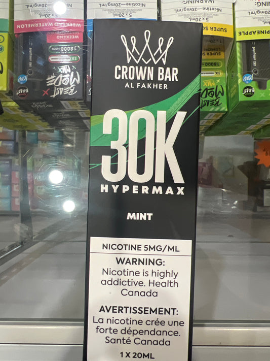 AL Fakher Crown Bar 30K Hypermax Disposable Mint ONT