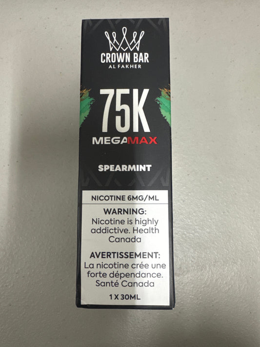 AL Fakher Crown Bar 75K MegaMax Disposable Spearmint ONT