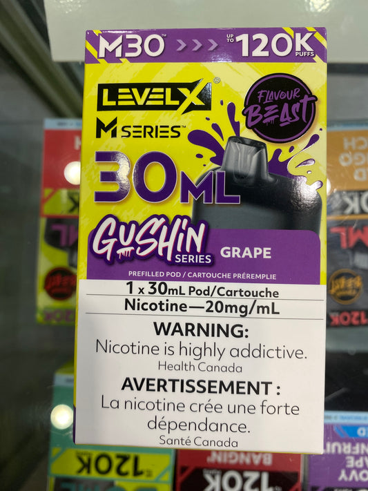 Level X Flavour Beast M Series Pod 30ml Gushin Grape