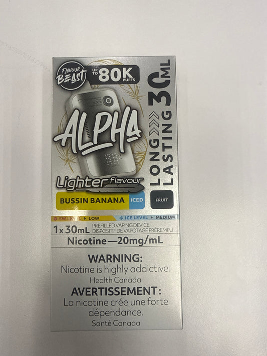 Flavour Beast Disposable Alpha 80K lighter flavour Bussin Banana Iced