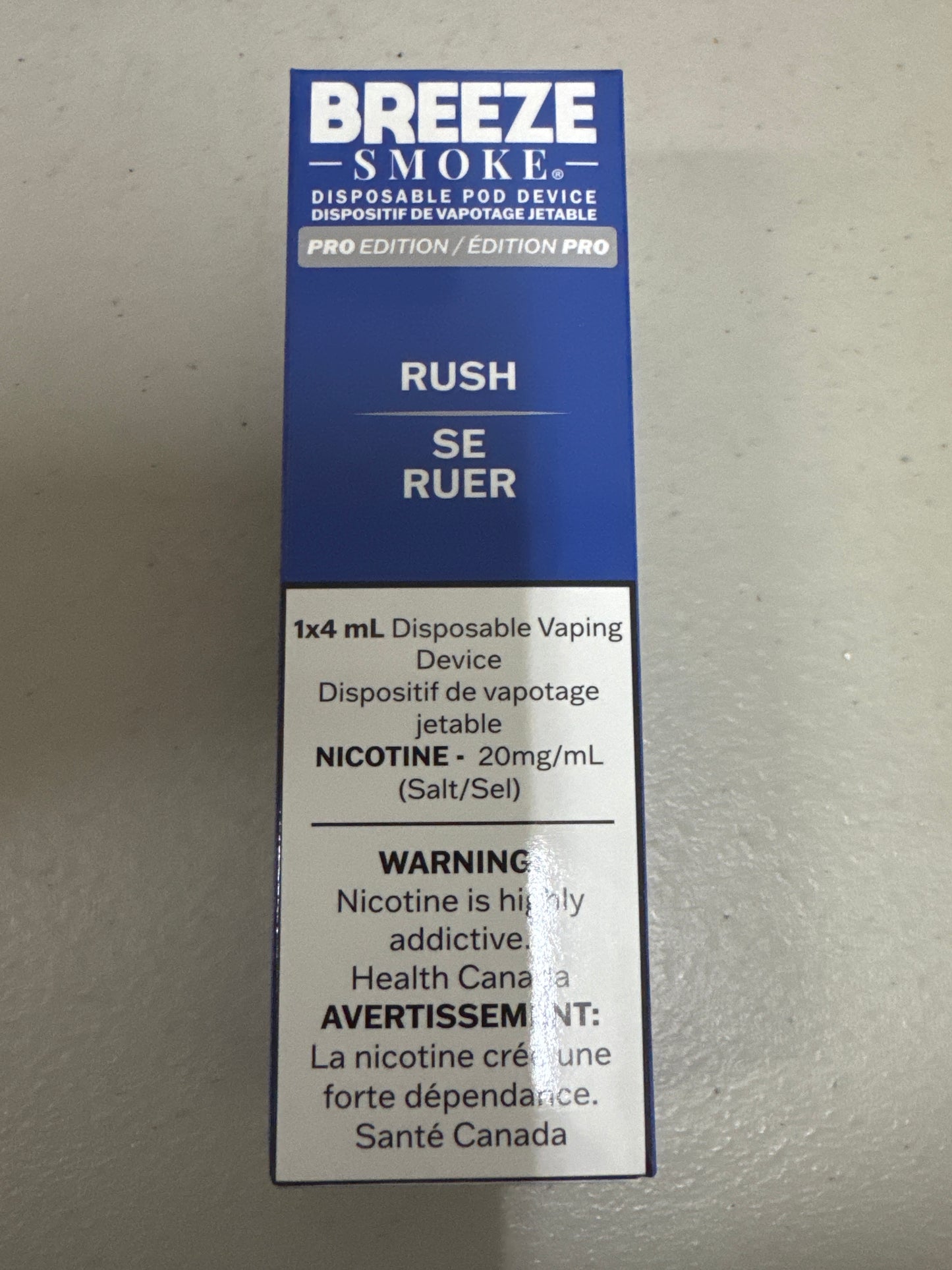 Breeze Smoke Pro Disposable Rush 4ml ONT
