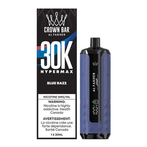 AL Fakher Crown Bar 30K Hypermax Disposable Blue Razz ONT