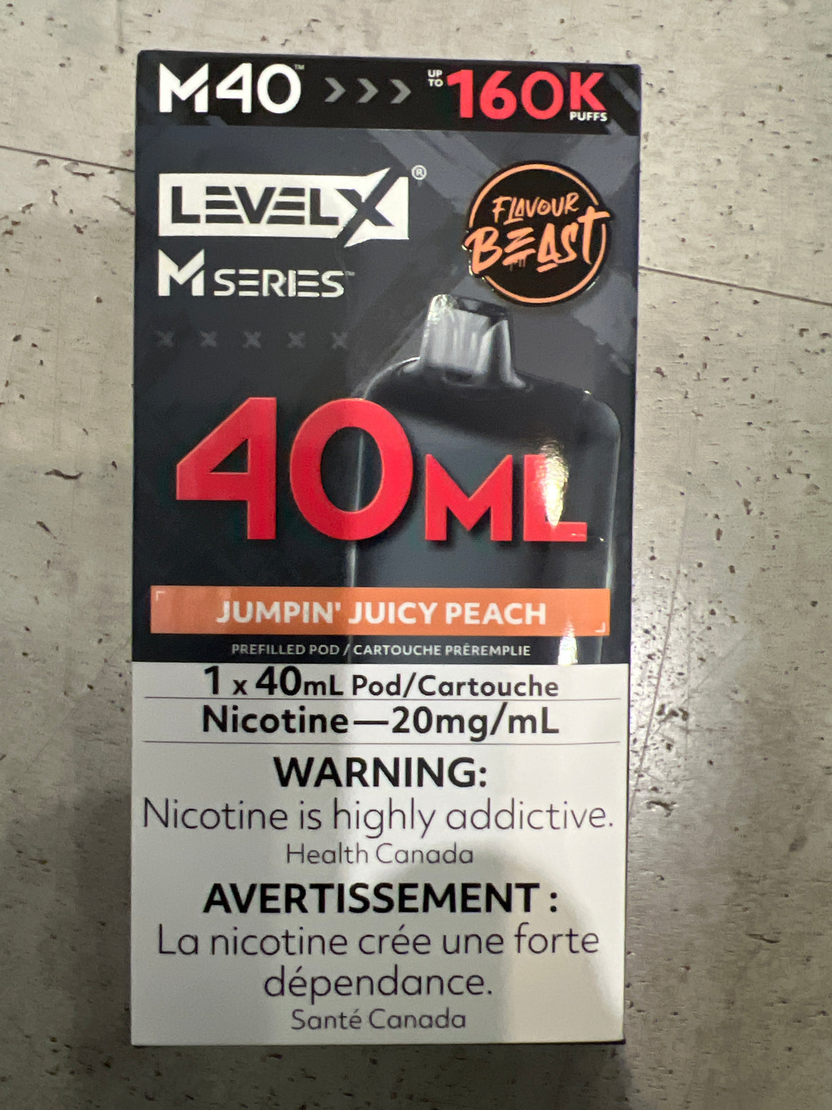 Level X Flavour Beast M Series Pod 40ml Jumpin’ Juicy Peach