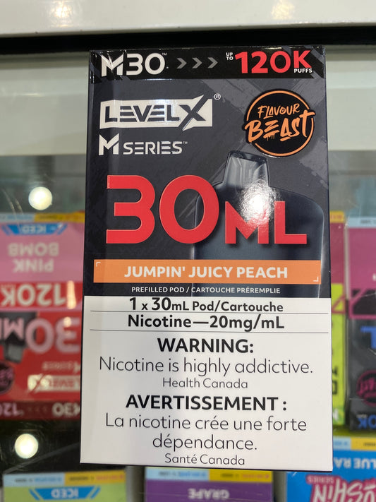 Level X Flavour Beast M Series Pod 30ml Jumpin’ Juicy Peach