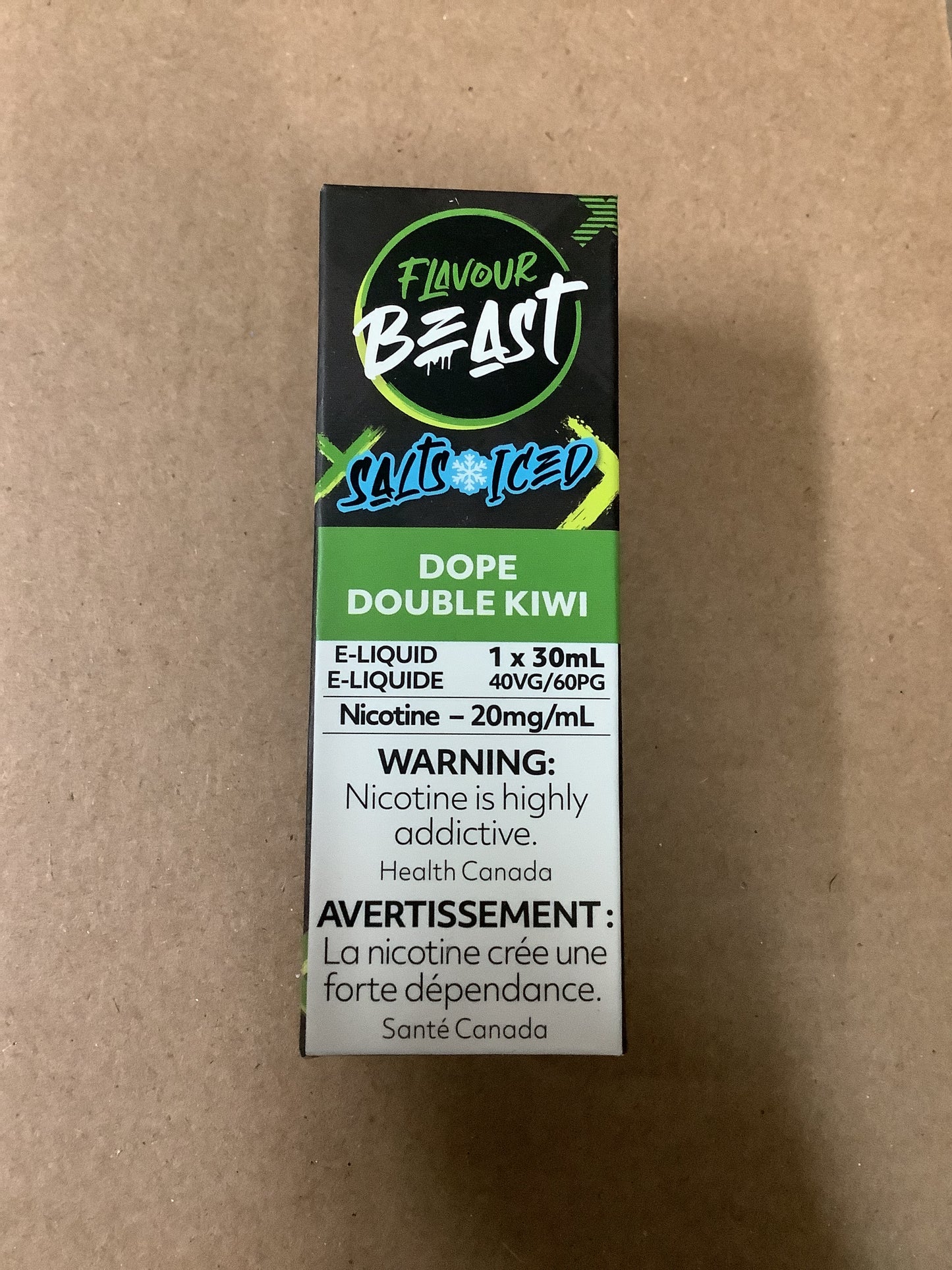 Flavour Beast Salts Dope Double Kiwi Iced ONT