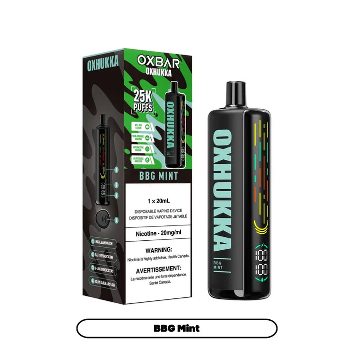 OXHUKKA 25K Disposable BBG Mint ONT