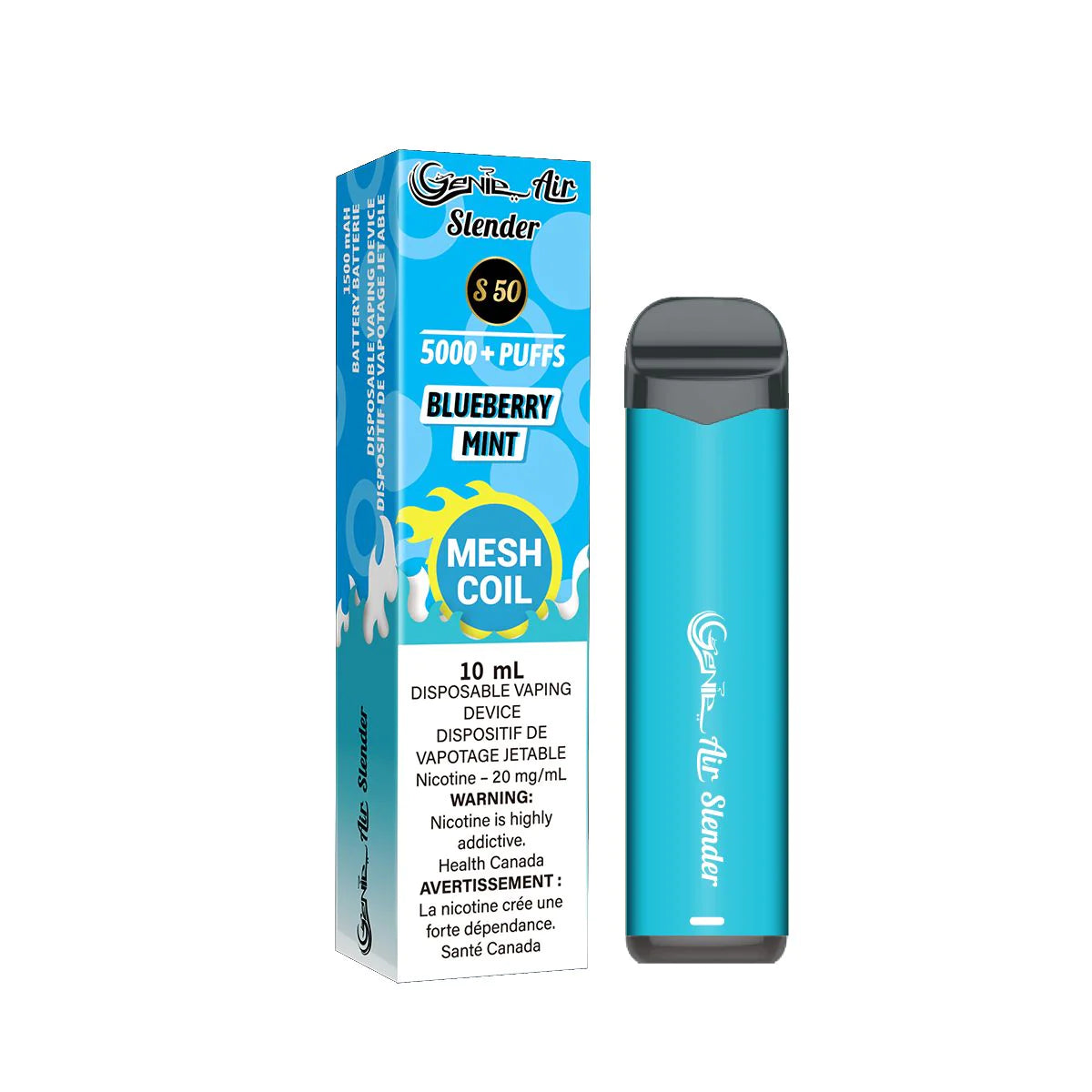 Genie Air Slender 5000 Disposable Blueberry Mint