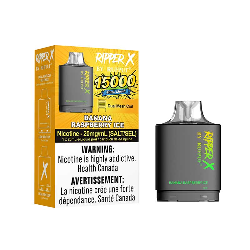 Ripper 15000 Level X Pods Banana Raspberry Ice