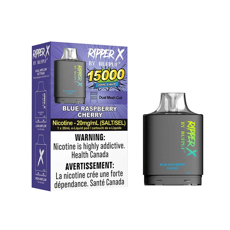 Ripper 15000 Level X Pods Blue Raspberry Cherry