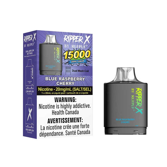 Ripper 15000 Level X Pods Blue Raspberry Cherry