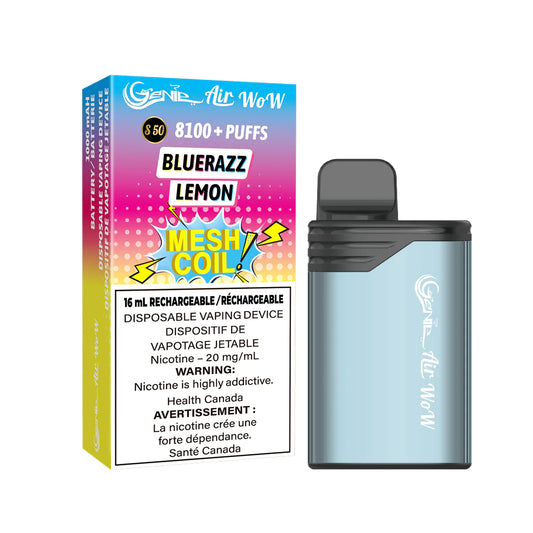 Genie Air Wow 8100 Disposable Bluerazz Lemon