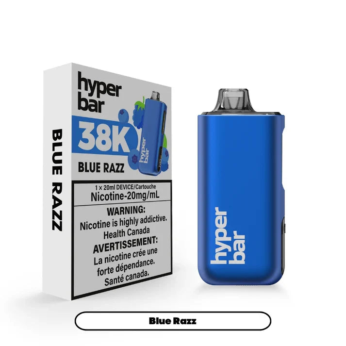 Hyper Bar 38K Disposable Blue Razz ONT