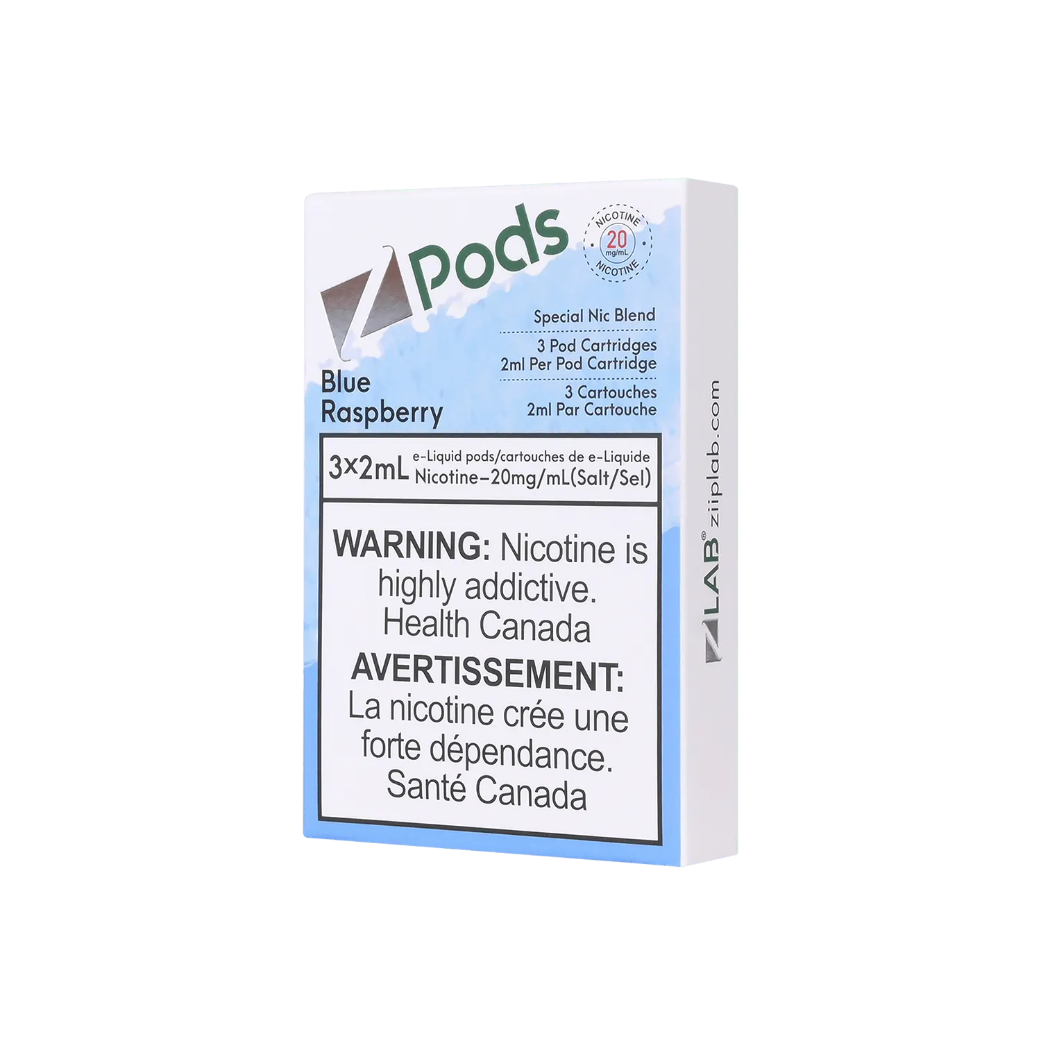 Z Pods Blue Raspberry Z Lab Zpods Blue Raspberry (3x2ml) ONT – Vape Collective
