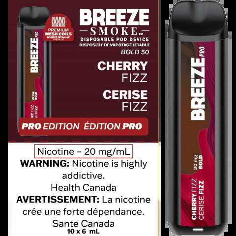 Breeze Smoke S50 Disposable Cherry Fizz 6mL