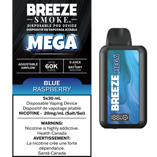 Breeze Mega 60K Disposable Blue Raspberry