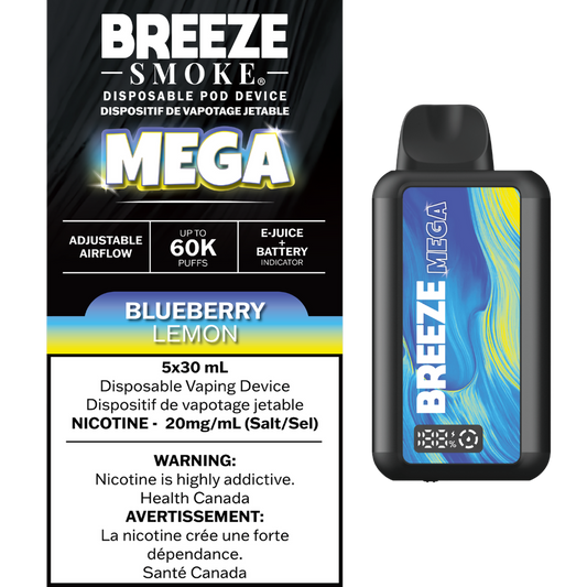 Breeze Mega 60K Disposable Blueberry Lemon