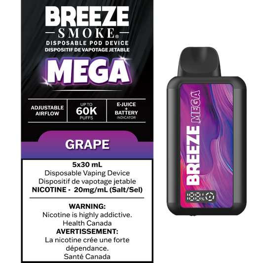 Breeze Mega 60K Disposable Grape