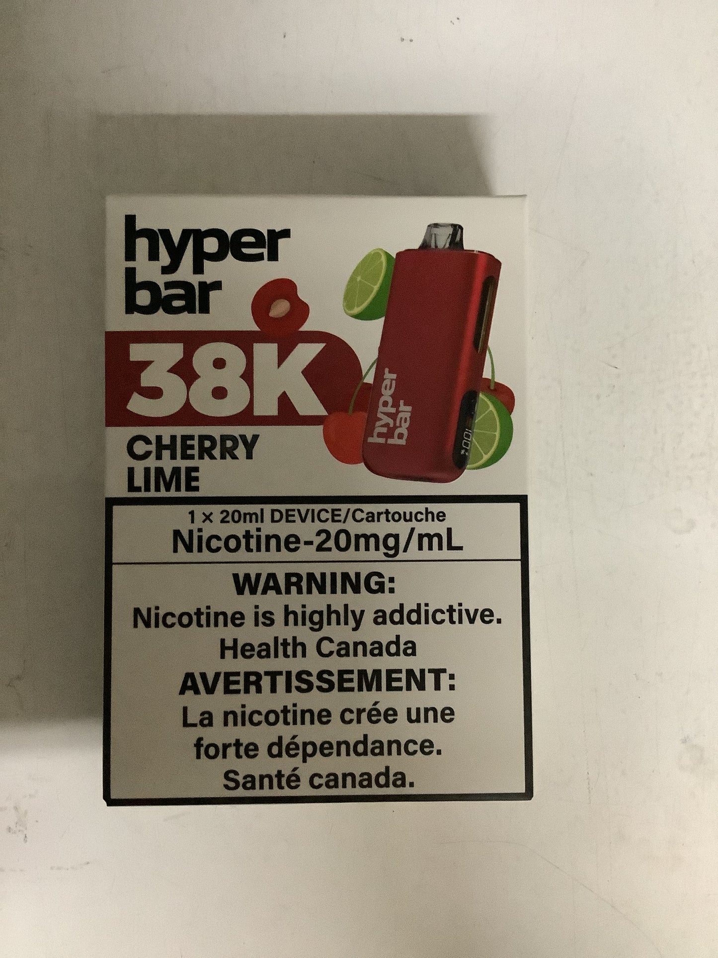 Hyper Bar 38K Disposable Cherry Lime ONT