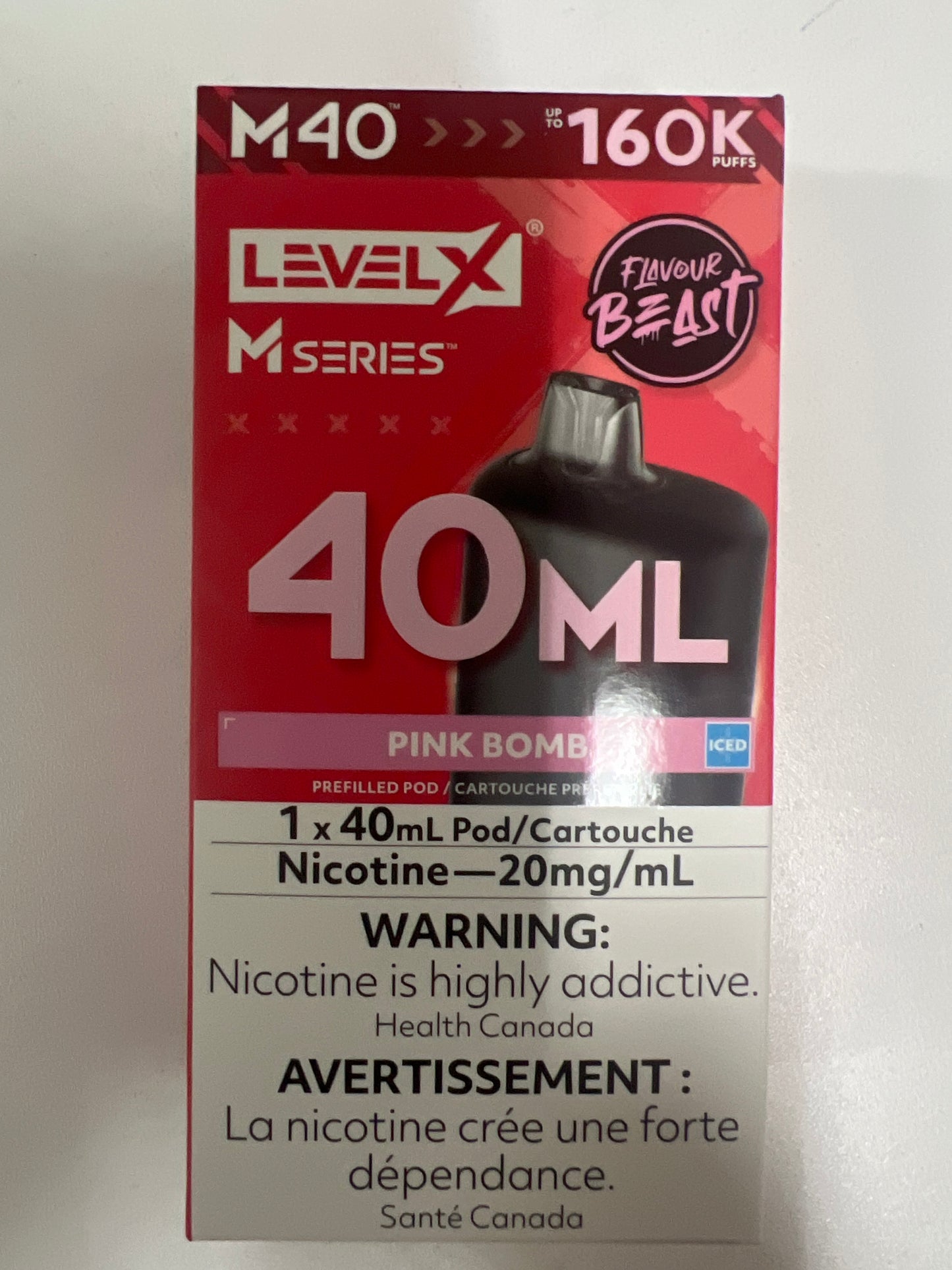 Level X Flavour Beast M Series Pod 40ml Pink Bomb Iced