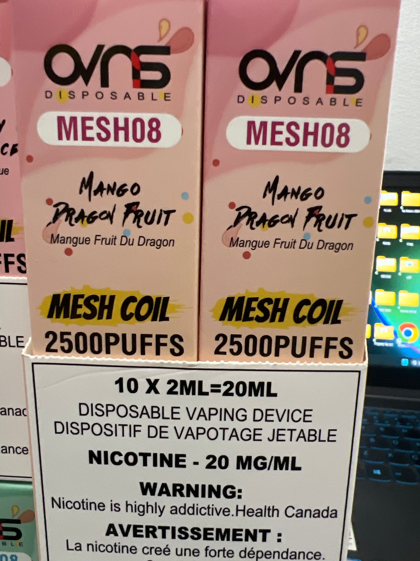 OVNS MESH08 2500 Disposable Mango Dragonfruit