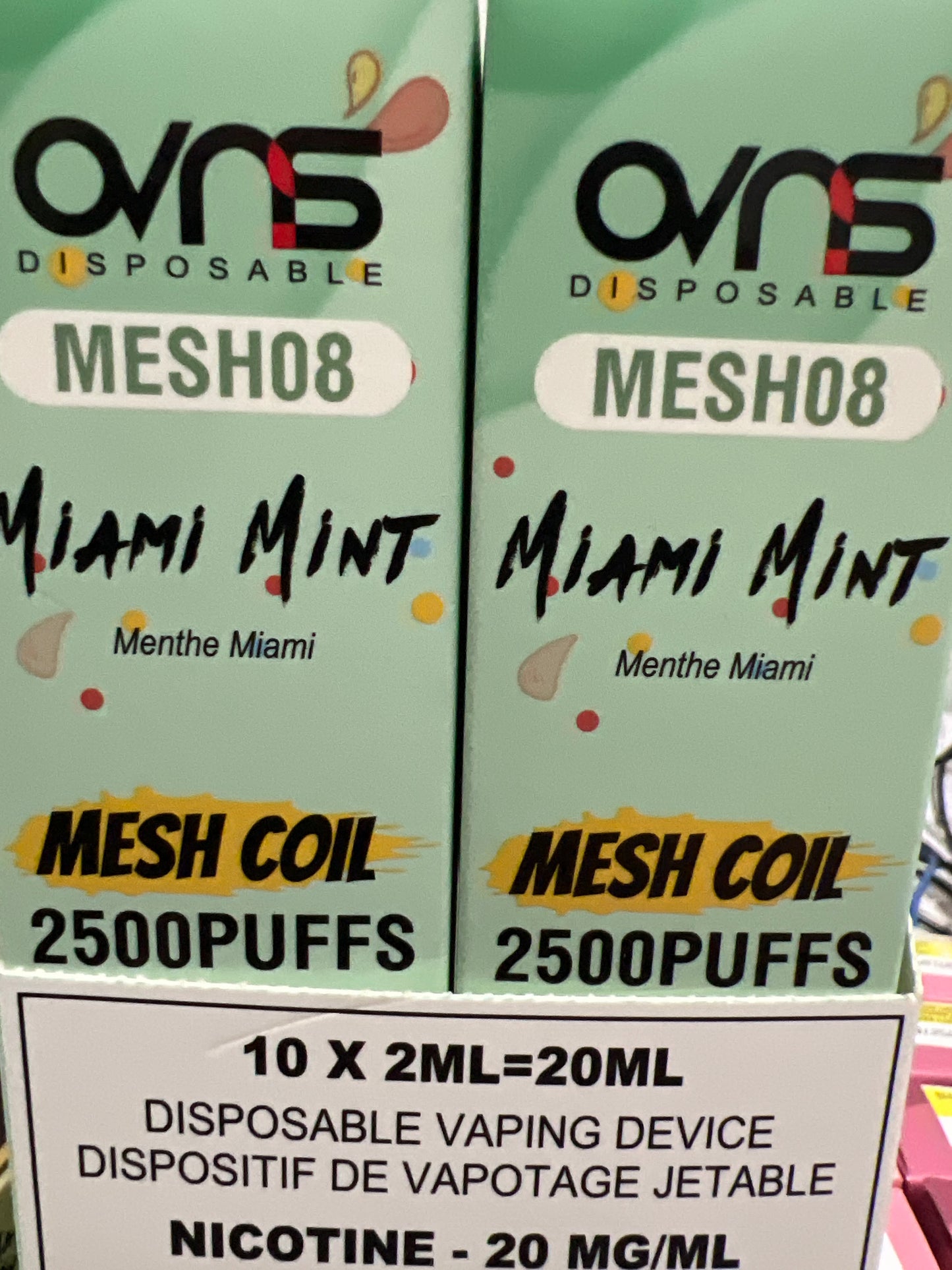 OVNS MESH08 2500 Disposable Miami Mint