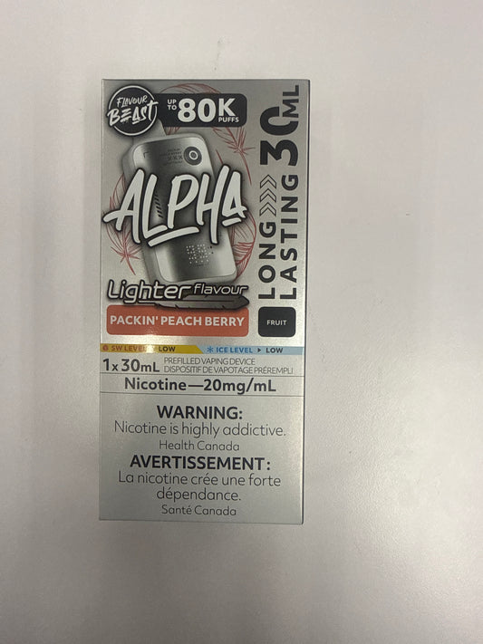 Flavour Beast Disposable Alpha 80K lighter flavour Packin’ Peach Berry