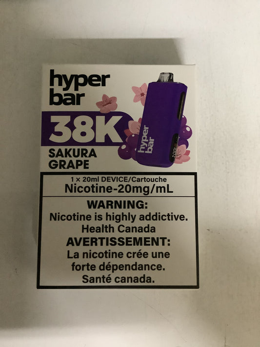 Hyper Bar 38K Disposable Sakura Grape ONT