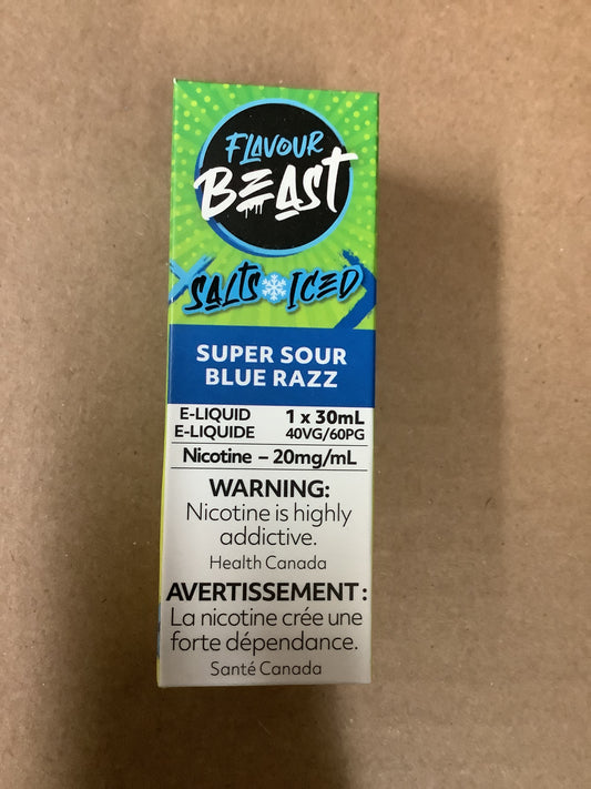 Flavour Beast Salts Super Sour Blue Razz Iced ONT