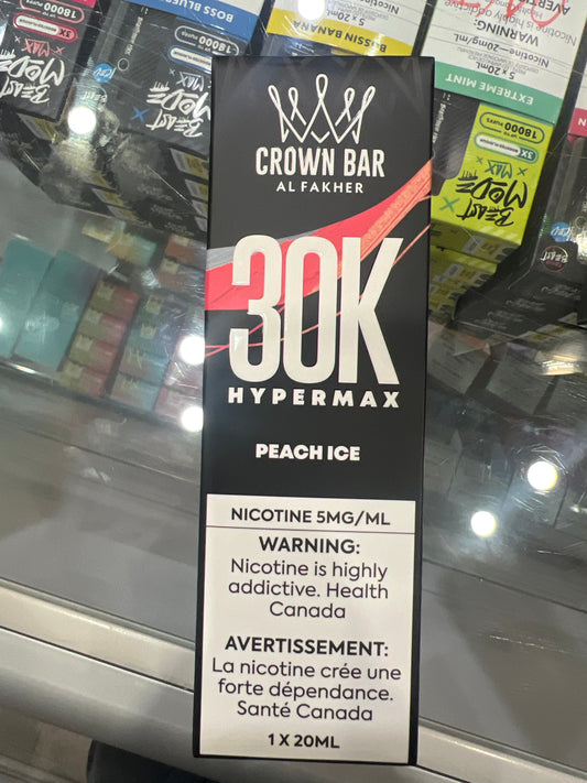 AL Fakher Crown Bar 30K Hypermax Disposable Peach Ice ONT