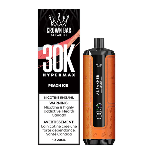 AL Fakher Crown Bar 30K Hypermax Disposable Peach Ice ONT