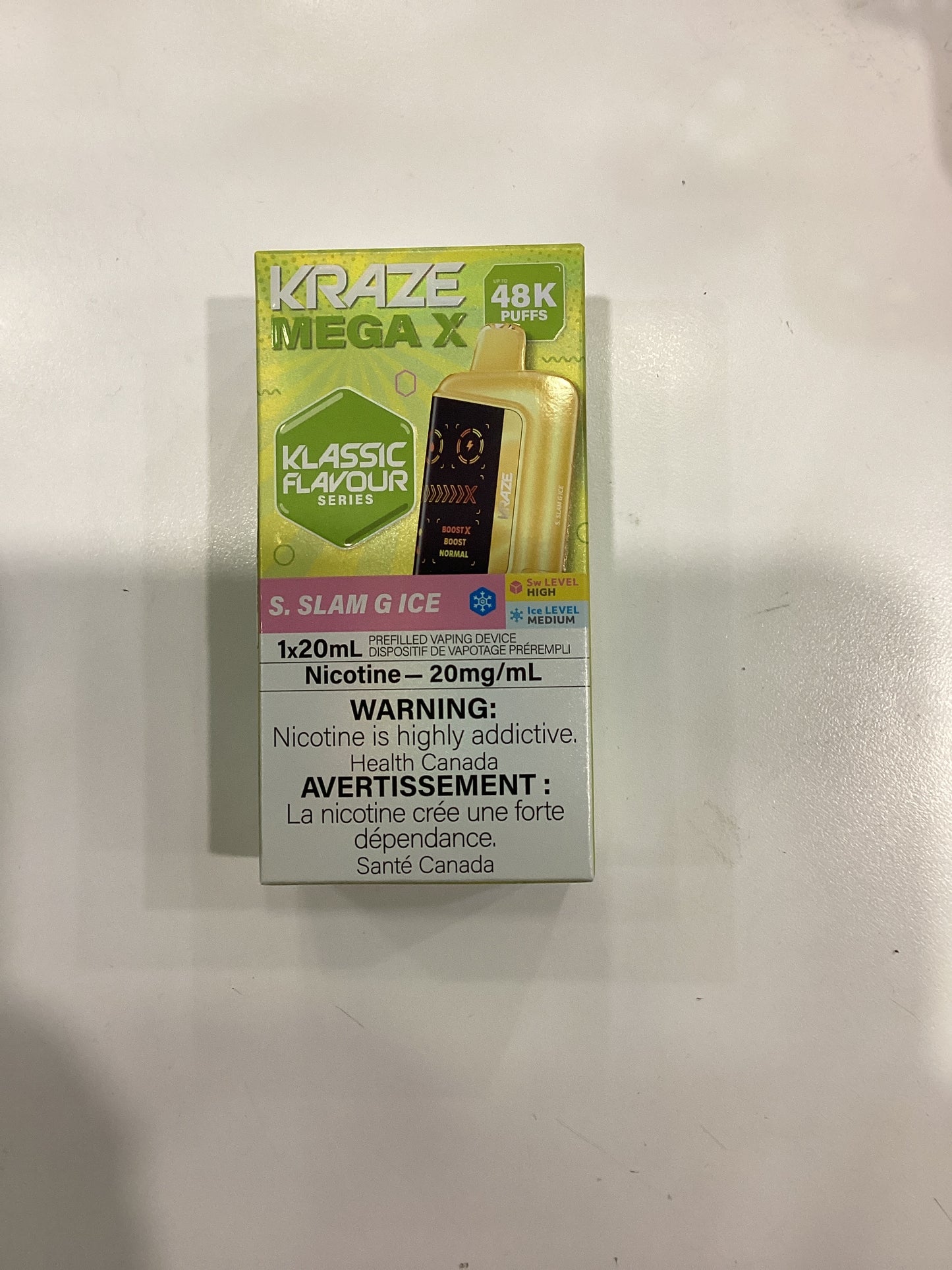 Kraze Mega X 48K Disposable S. Slam G Ice
