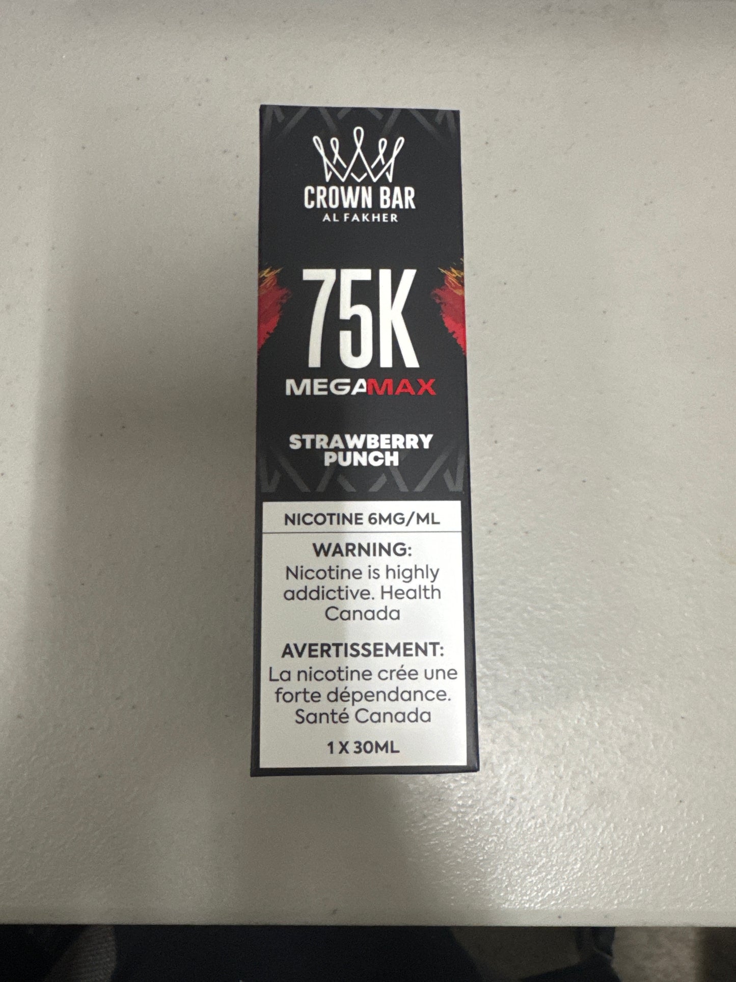 AL Fakher Crown Bar 75K MegaMax Disposable Strawberry Punch ONT