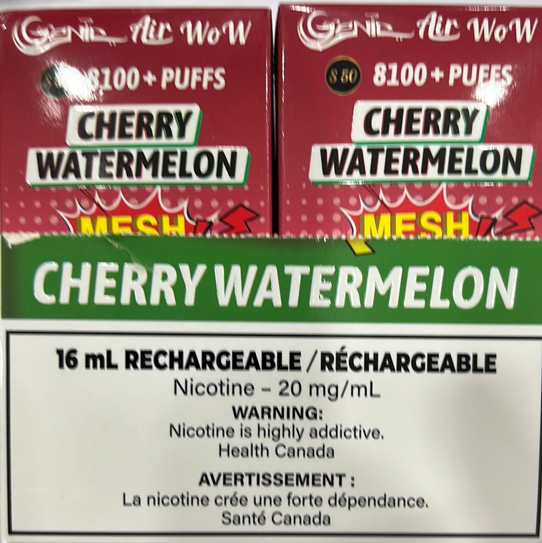 Genie Air Wow 8100 Disposable Cherry Watermelon