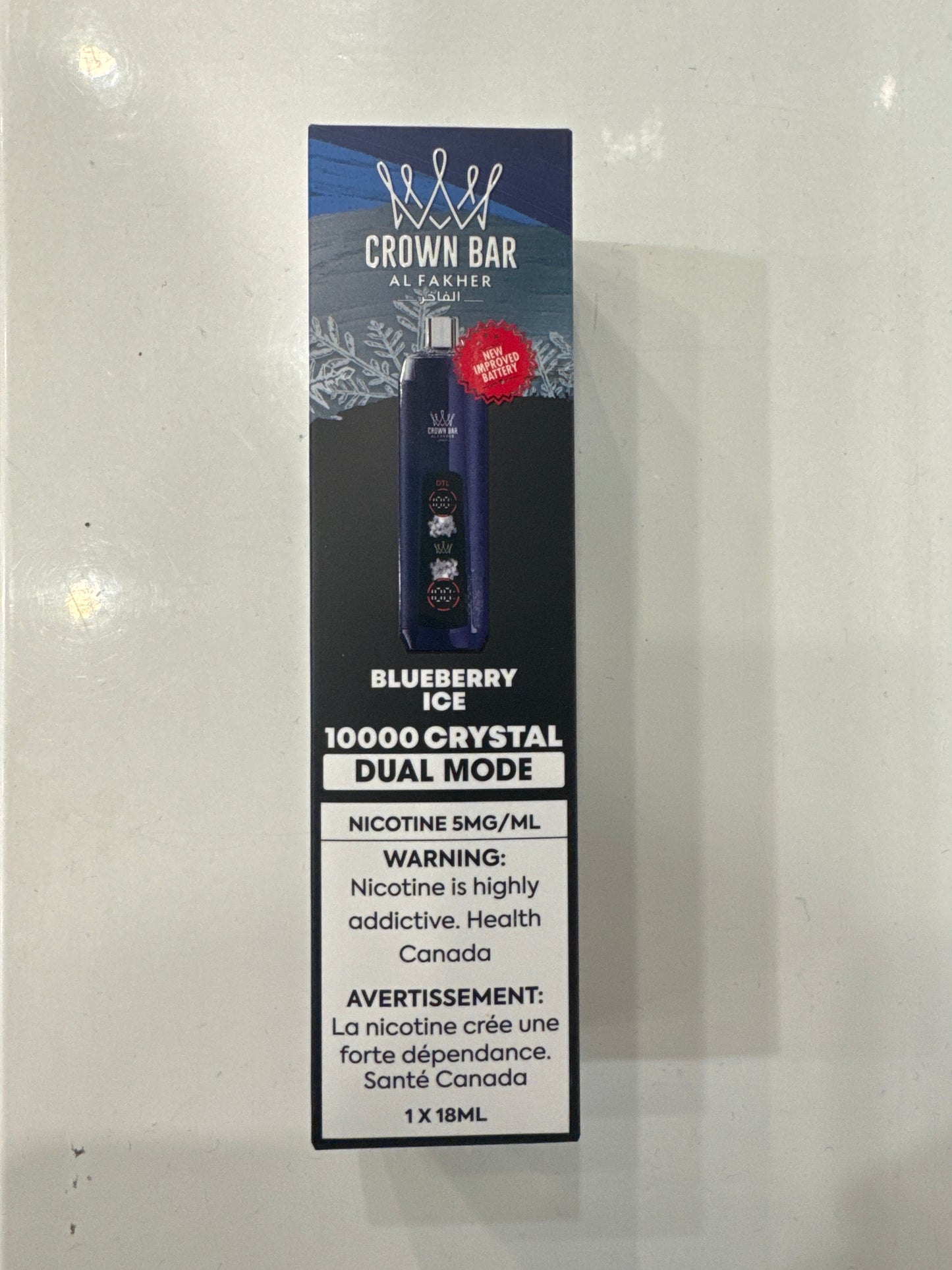 AL Fakher Crown Bar 10000 Pro Disposable Blueberry Ice ONT