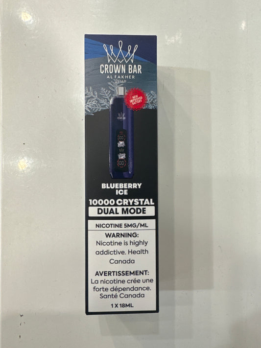 AL Fakher Crown Bar 10000 Pro Disposable Blueberry Ice ONT