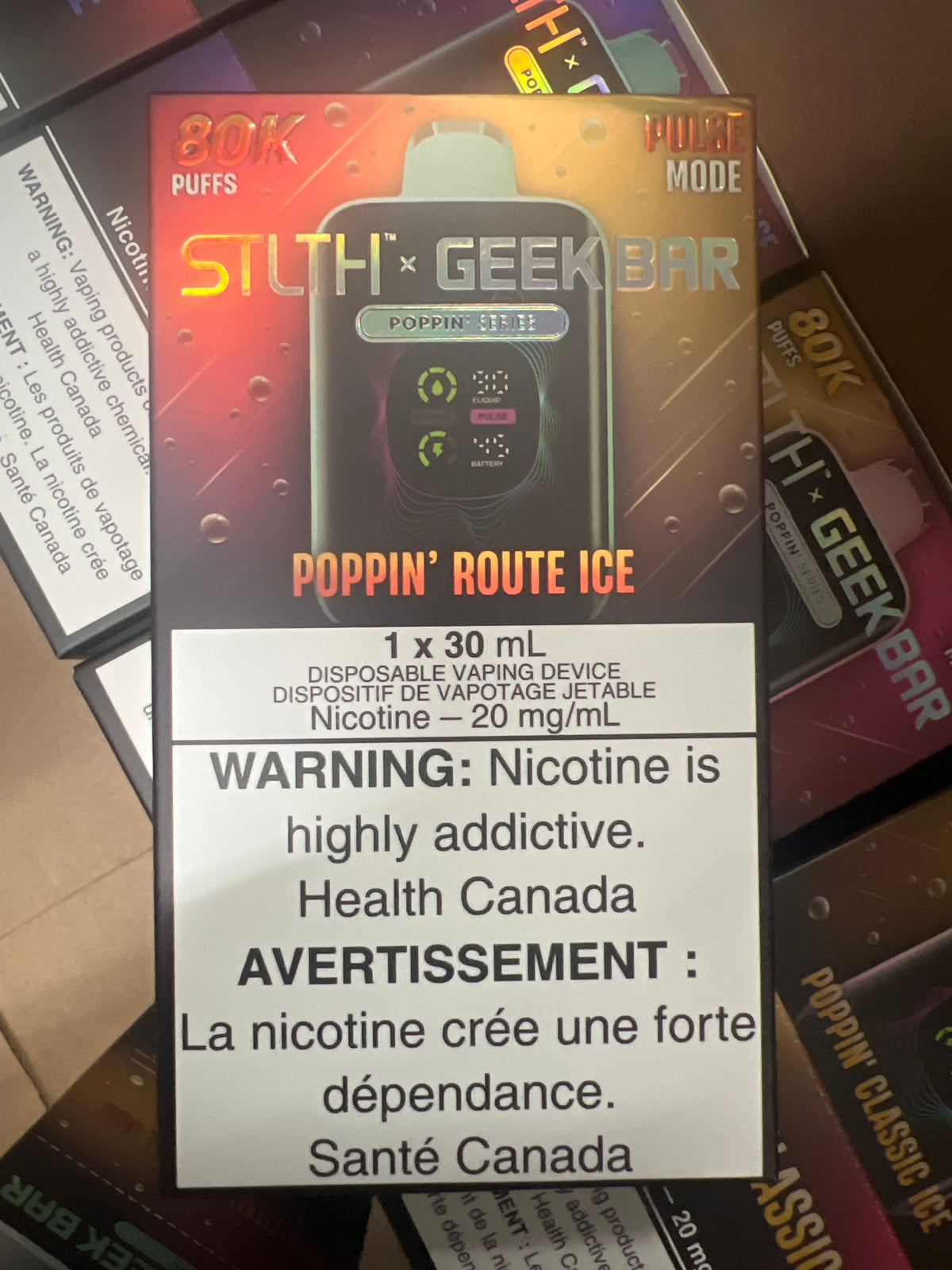 STLTH x GEEK BAR 80K Poppin Route Ice Disposable Vape Canada