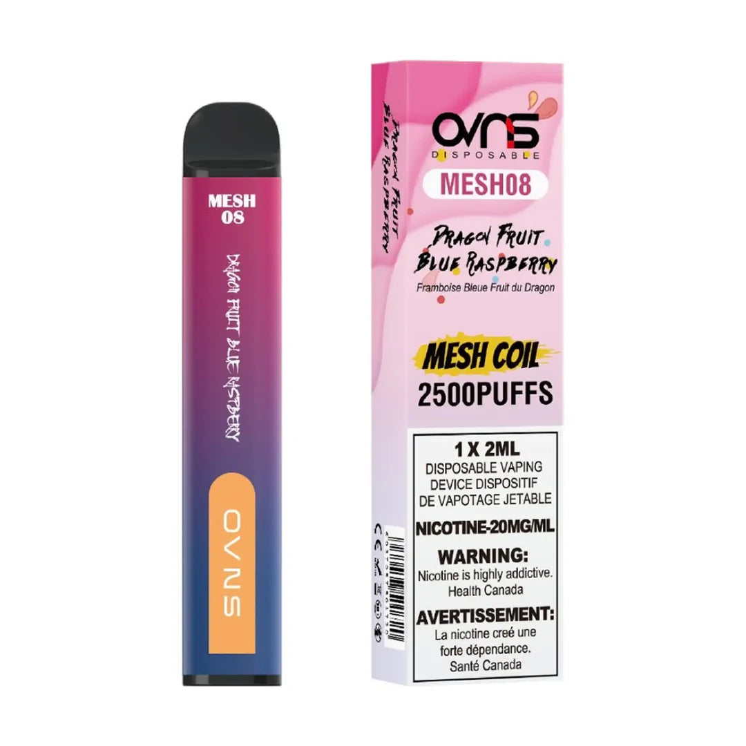 OVNS MESH08 2500 Disposable Dragonfruit Blue Raspberry